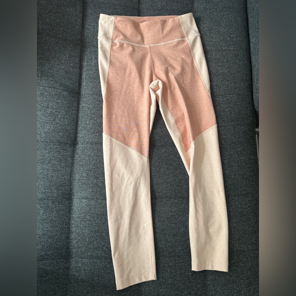 Outdoor Voices Leggings in Pink and Cream